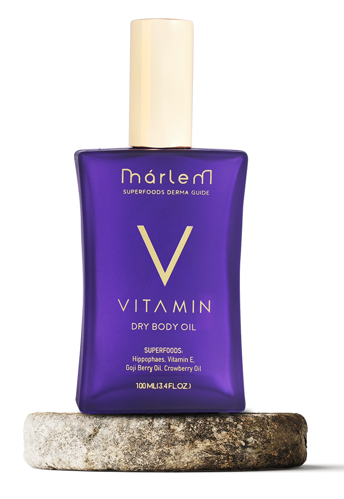 Vitamin dry body oil